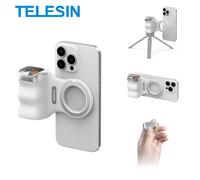 Impugnatura magnetica per fotocamera TELESIN Fun Shot, stile DSLR, compatibile con iPhone e Android, con pulsante di scatto senza fili staccabile, vite da 1/4", impugnatura ergonomica e confortevole p