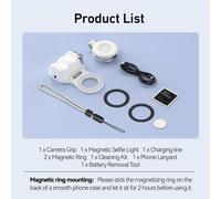 Impugnatura Magnetica per Smartphone - Hand Grip con Telecomando Luce LED e Zoom