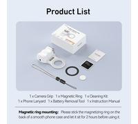 Impugnatura Magnetica per Smartphone - Hand Grip con Telecomando Luce LED e Zoom