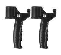 Impugnatura per Bastone da Passeggio 22mm in Plastica Nera, 2 Pezzi | Supporto Ergonomico e Robusto, Uso Quotidiano e Attività All'aperto, Aspetto Semplice ed Elegante