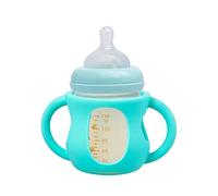 Impugnatura per bottiglia, 11 x 11 x 6,5 cm, supporto in silicone, supporto sicuro per lo sviluppo autonomo della bevanda, soluzione di supporto per l'apprendimento, bottiglia per latte e acqua