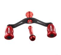 Impugnatura per mulinello in carbonio doppio con bilanciere per mulinello Daiwa Fuego Exceler Caldia Prorex Taula Luvias Airity Certate (rosso)