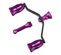 Impugnatura per mulinello in carbonio doppio con bilanciere per mulinello Daiwa Fuego Exceler Caldia Prorex Taula Luvias Airity Certate (viola)