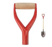 Impugnatura Per Pala - Parte Di Ricambio Con Impugnatura A D | Design Salva Sforzo In Metallo E Legno | Ímpugnatura Stabile Antiruggine Per Pale, Rastrelli, Forche E Attrezzi Da Scavo Da Giardino