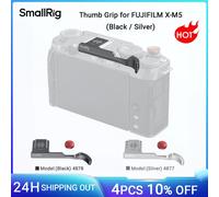 Impugnatura per pollice SmallRig per FUJIFILM X-M5 con pulsante di rilascio dell'otturatore Cuscinetti in silicone integrati (nero/argento) 4878/4877