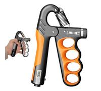 Impugnatura regolabile con conteggio elettronico, per allenare la forza dell'avambraccio, 5-100 kg, colore: grigio, arancione