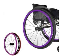 Impugnature antiscivolo for cerchione for sedia a rotelle - Coperture for spinta in silicone da 24 pollici | 1 paio: manopole e accessori for ruota posteriore (Color : Purple, Size : 24in)