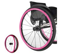 Impugnature antiscivolo for cerchione for sedia a rotelle da 24 pollici - 1 paio di coperture for spinta in silicone - Migliora il controllo e la mobilità della ruota posteriore - Accessori essenziali