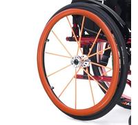 Impugnature Antiscivolo In Silicone For Una Maggiore Trazione E Protezione, 1 Paio Di Copricerchi For Sedia A Rotelle, Copriruota Sportiva For Sedia A Rotelle Con Ruota Posteriore(Orange,22in)