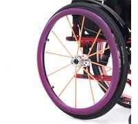 Impugnature Antiscivolo In Silicone For Una Maggiore Trazione E Protezione, 1 Paio Di Copricerchi For Sedia A Rotelle, Copriruota Sportiva For Sedia A Rotelle Con Ruota Posteriore(Purple,24in)