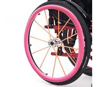 Impugnature Antiscivolo In Silicone For Una Maggiore Trazione E Protezione, 1 Paio Di Copricerchi For Sedia A Rotelle, Copriruota Sportiva For Sedia A Rotelle Con Ruota Posteriore(Pink,22in)