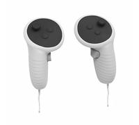 Impugnature del controller VR per Meta Quest 3, impugnatura del controller in silicone anti-collisione, copertura protettiva della maniglia in silicone con pelle morbida (Bianco traslucido)