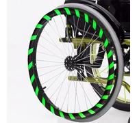 Impugnature for cerchioni di spinta for sedia a rotelle, 24 pollici, coperture, impugnature da, 1 paio coprimani in silicone, ruota posteriore, accessori(Green)
