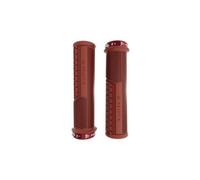 Peaty's Monarch Pro Mountain Bike Impugnature - Texture Fungo per Comfort sul Trail, Dual Compound con Nucleo Ammortizzante, BMX, E-Bike & MTB - Spesso 32-34mm, Rosso Mattone