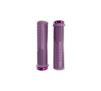 Peaty's Monarch Pro Mountain Bike Impugnature - Texture Fungo per Comfort sul Trail, Dual Compound con Nucleo Ammortizzante, BMX, E-Bike & MTB - Spesso 32-34mm, Viola Prugna