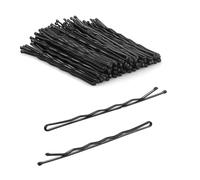Impugnature per capelli da 7 cm 55 pezzi - Forcine nere, set di spille per capelli per donne e ragazze, impugnature Kirby ondulate - perfette per acconciature e styling, ideali per tutti i tipi di