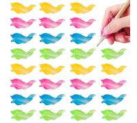 Impugnature per matite, 30 pezzi, a forma di delfino, in morbido silicone, per bambini, per scrivere a mano, per allenarsi, scrivere, correggere la postura, per bambini in età prescolare, colori