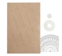 Impugnature per righello - Punti di presa adesivi trasparenti da 30 pezzi, adesivi per righello durevoli, anelli facili da applicare | Accessorio per strumento righ