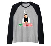 Imran Khan Il Mio Leader Pakistan PTI Partito Sostiene la libertà Maglia con Maniche Raglan
