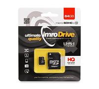 imro Scheda microSD da 64 GB, classe 10, adattatore UHS-I