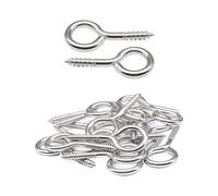 IMScrews 10 viti a occhiello con occhiello a vite, 10 x 1-3/4" (1,75 pollici), gancio resistente per legno in acciaio inossidabile 304