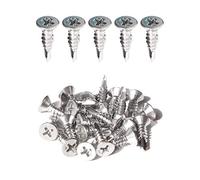 IMScrews 50pcs #14 x 3/4 "Viti autoperforanti Phillips a testa piatta in acciaio inossidabile 410 Filettatura completa in lamiera Tek viti da legno a metallo