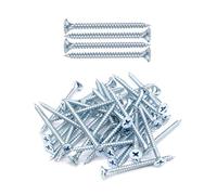 IMScrews Set di 200 viti a testa piatta per pareti veloci, viti a croce a testa piatta, filettatura fine, punta appuntita, viti per legno, kit assortimento di viti per legno, in acciaio al carbonio