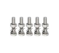 IMSCREWS - Set di 25 bulloni esagonali e dadi M6 x 20 mm, con rondelle in acciaio inox 304, viti a testa esagonale
