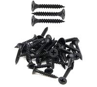 IMScrews Viti a testa piatta 6 x 2,5 cm, 200 pezzi, filettatura fine, punta affilata, viti per legno, kit assortimento in acciaio al carbonio, 1022 A, fosfato nero