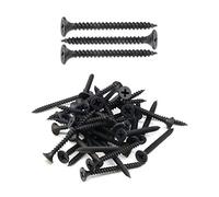 IMScrews Viti a testa piatta per partizioni rapide a testa piatta, viti Phillips, filettatura fine, punta appuntita, viti per legno, kit di assortimento, acciaio al carbonio, 1022A, nero, fosfato