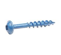 IMSCREWS Viti con foro tascabile, 50 viti per legno # 8 x 1-1/4 pollici, testa a rondella, filettatura grossa, rivestite di blu, per uso interno ed esterno