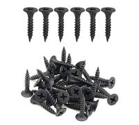 IMScrews Viti per cartongesso a testa piatta, 6 x 1,9 cm, filettatura fine, punta affilata, viti per legno, kit assortimento, acciaio al carbonio, 1022 A, fosfato nero, 200 pezzi