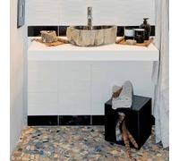 Imso ceramiche - Lavabo Pilar Stone in pietra lavica [pezzo unico] - ISLAPILST