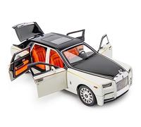 imtfzct 1/18 Rolls Royce Phantom modellino auto in metallo leggero pressofuso trolley giocattolo auto classica a due porte con logo pieghevole, regalo (bianco)
