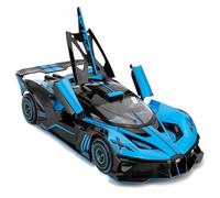 imtfzct 1:24 Bugatti Bolide modellino auto, auto in alluminio pressofuso con funzione di ritorno, auto giocattolo per bambini con luce e suono, giocattolo da collezione, regalo per bambini (blu)
