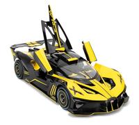 imtfzct 1:24 Bugatti Bolide modellino auto, auto in alluminio pressofuso con funzione di ritorno, auto giocattolo per bambini con luce e suono, giocattolo da collezione, regalo per bambini (giallo)