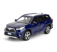 imtfzct 1/32 Diecast Toyota Highlander modellino auto giocattolo con funzione Pull Back, auto con suoni e luci, regalo di compleanno per bambini (blu)