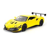 imtfzct 1:32 Ferrari 488 Modellino auto, auto in alluminio pressofuso con funzione di ritorno, auto giocattolo per bambini con luce e suono, giocattolo da collezione, regalo per bambini (giallo)