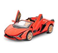 imtfzct 1/32 Lamborghini Sian Roadster Alloy Car Model, suono e luce giocattolo auto con funzione pullback, adatta per modelli di auto da collezione, regalo per bambini (rosso)