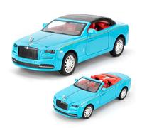 imtfzct 1/32 Rolls-Royce Dawn modellino auto in lega giocattolo auto con suoni e funzioni luminose, pezzo da collezione Pull Back giocattolo auto regalo per bambini blu