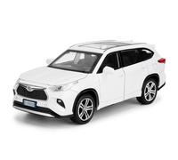 imtfzct 1/32 Toyota Highlander, auto giocattolo con suoni e luci, pressofusione in lega modello auto, ragazzi e ragazze regalo (bianco)