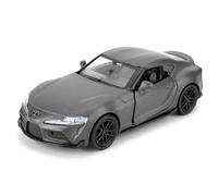 imtfzct 1/36 Toyota Supra modellino auto giocattolo con funzione Pull Back, porte apribili, giocattolo per il tempo libero, regalo per ragazzi e ragazze (grigio)