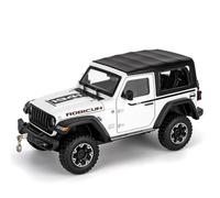 imtfzct Wrangler - Modellino giocattolo in scala 1:24, con suono e luce, funzione Pull Back e porte apribili, dettagli realistici per collezionisti e regali, bianco
