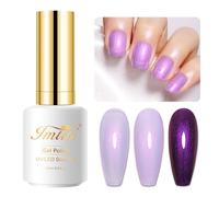Imtiti Aurora Gel Smalto Viola Sirena, 15ML Cromo Perla Shimmer Shell UV Soak Off per Nail Art Fai Da Te Manicure 1 Pezzi