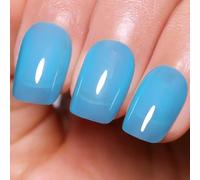 Imtiti Jelly Smalto gel blu oceano, 15ML Smalto gel blu pavone UV/LED a immersione per manicure fai da te 1 Pezzi