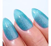 Imtiti Light Blue UV/LED Gel Soak-Off Glitter Polish - Art Kit for Women and Girls