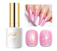 Imtiti Shell Aurora Mermaid Crème Pink Gel Nail Polish, 15ML Pearl Glitter Shimmer Soak Off UV per Nail Art Manicure Fai Da Te 1Pcs