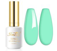 Imtiti Smalto in gel per unghie, 0,5 ml, verde menta pastello soak off, smalto gel per unghie a LED U V, smalto gel per unghie primavera estate Pasqua smalto gel fai da te nail art starter manicure