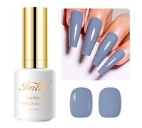 Imtiti Smalto per unghie grigio UV, 15 ml, grigio stagno, smalto per unghie soak off, LED, autunno inverno, manicure, salone, kit per unghie fai da te