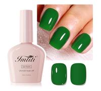 Imtiti Smalto per unghie verde smeraldo, 1 pezzo di smalto gel verde scuro, smalto gel UV LED, lunga durata, nail art manicure fai da te a casa per l'autunno e l'inverno (10 ML)